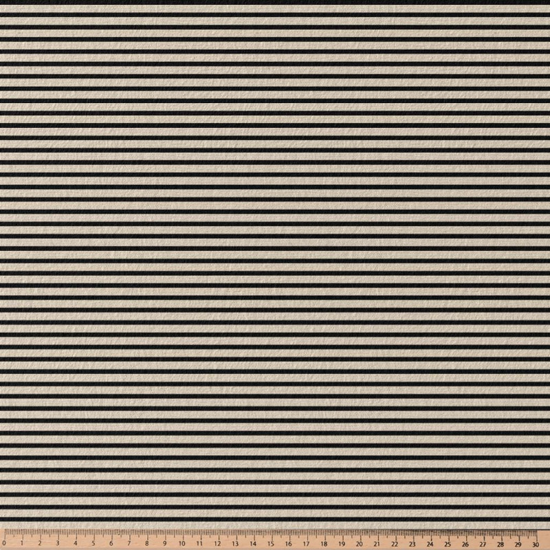 Striped Jersey AIGUEMARINE Ecru / Black